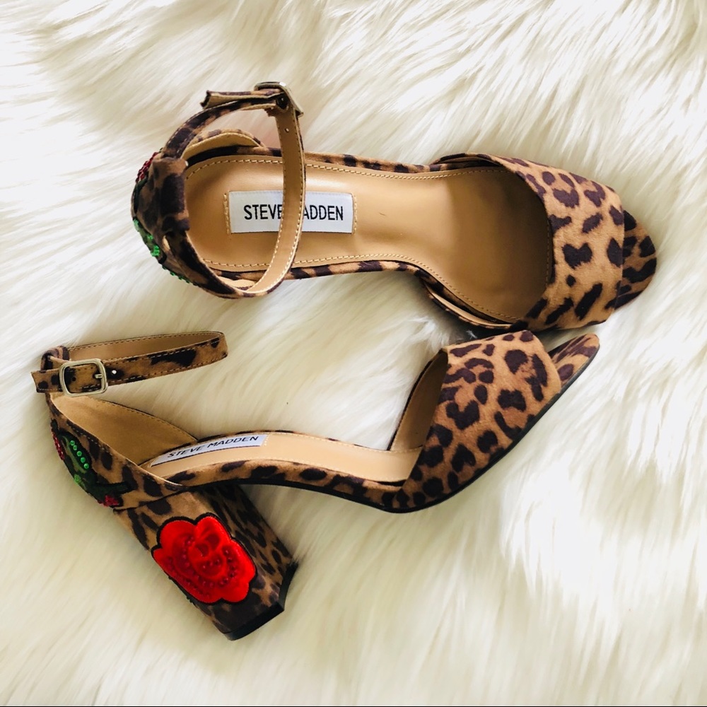 NWOT Steve Madden Merlys Leopard Print Heels
